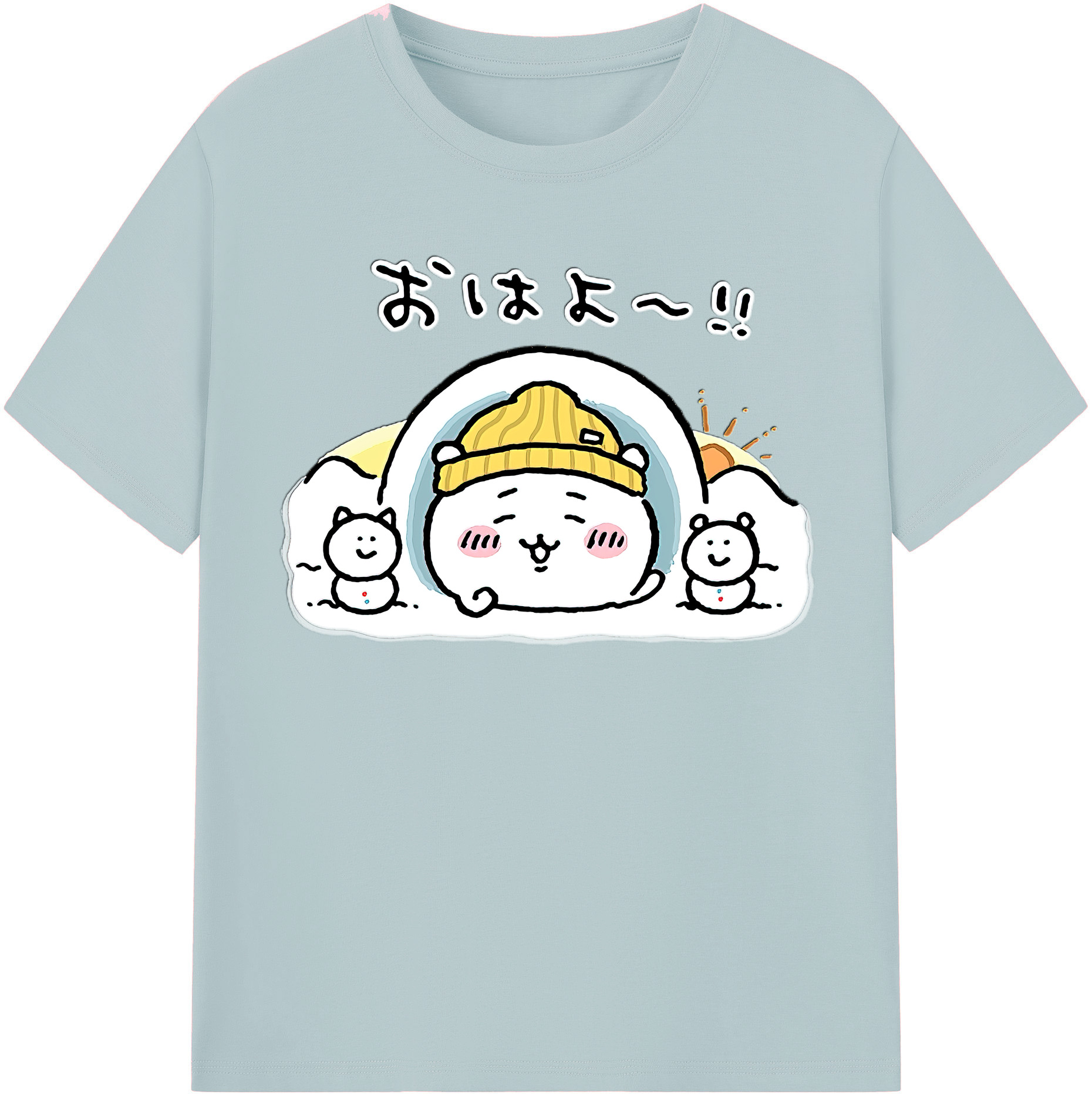 （画像用） ちいかわ ちいかわ Chii-kawa chiikawa 綿100％半袖Tシャツ（フロントプリント）